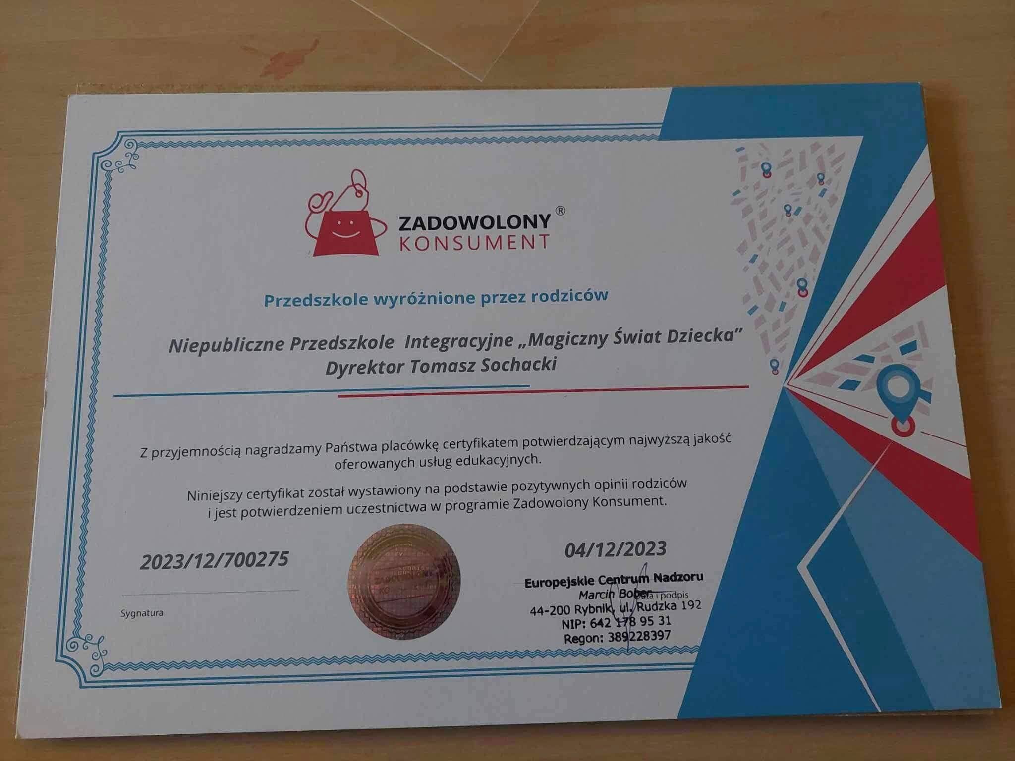 Magiczny Świat Dziecka nagrodzone za 2023 rok — zdjęcie z wydarzenia