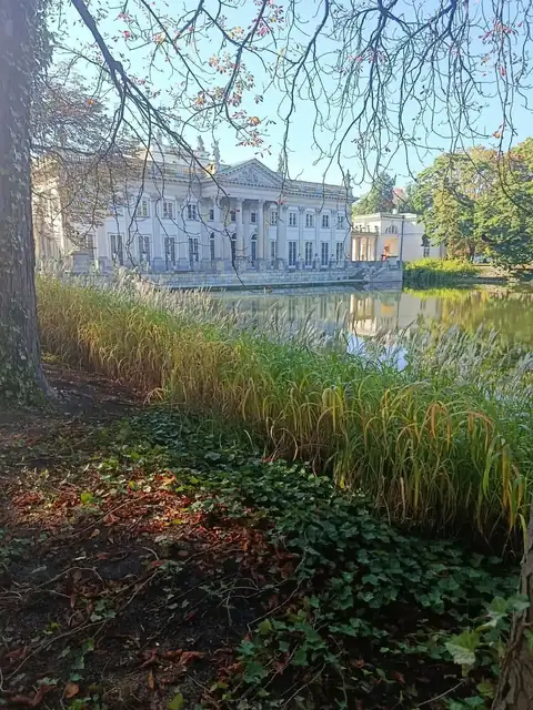 Pałac na Wyspie widziany z alejki
