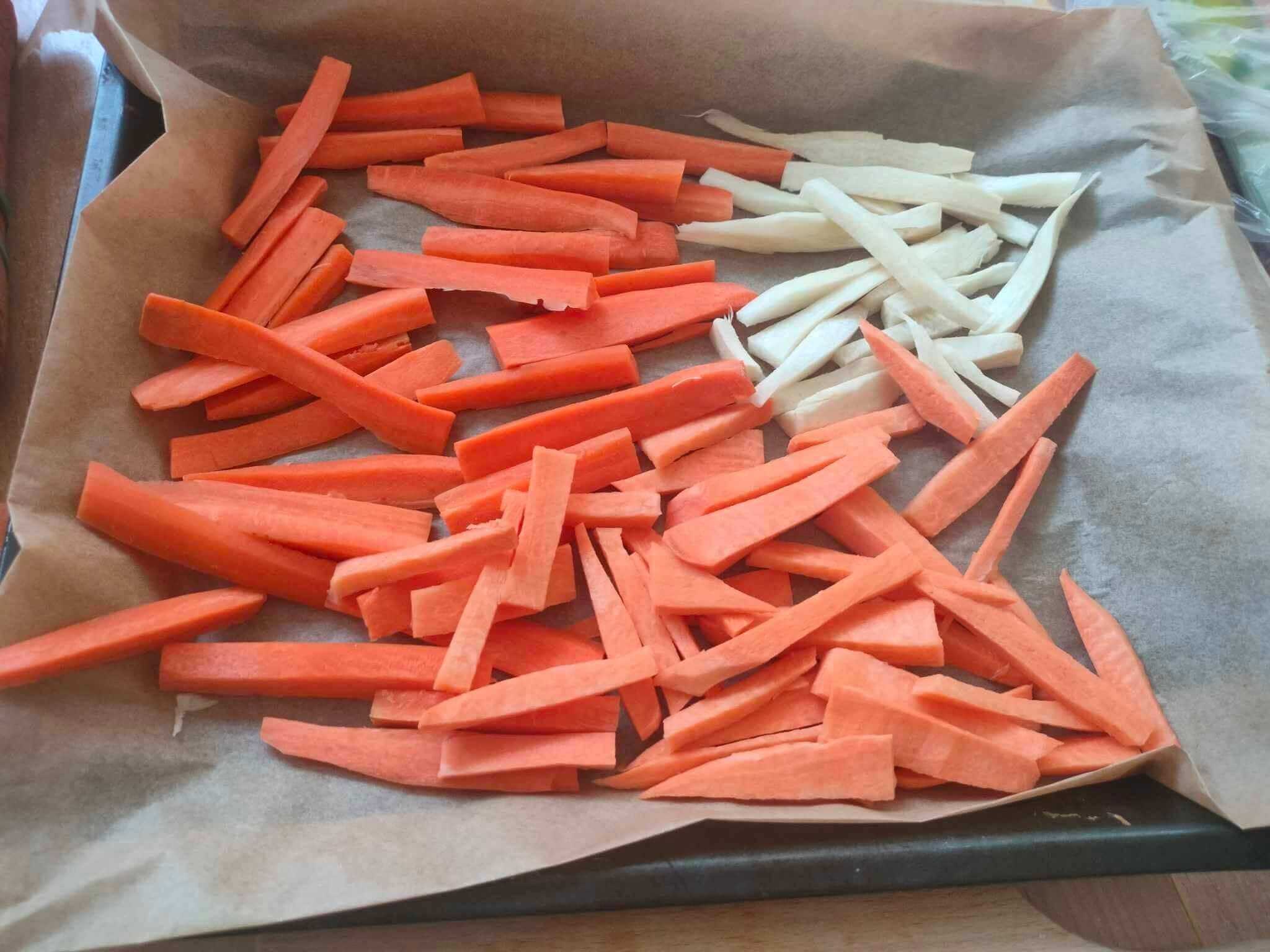 Zdrowe frytki z zajączkami Zdrowe frytki z zajączkami